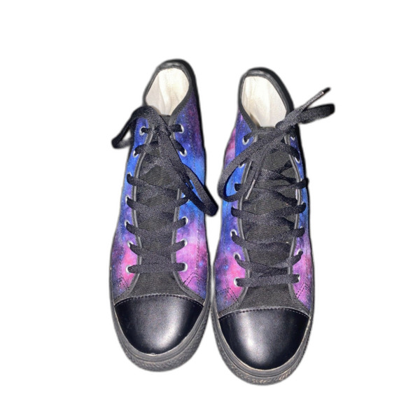 Woman's Galaxy Print High Top Shoes - Picture 4 of 5